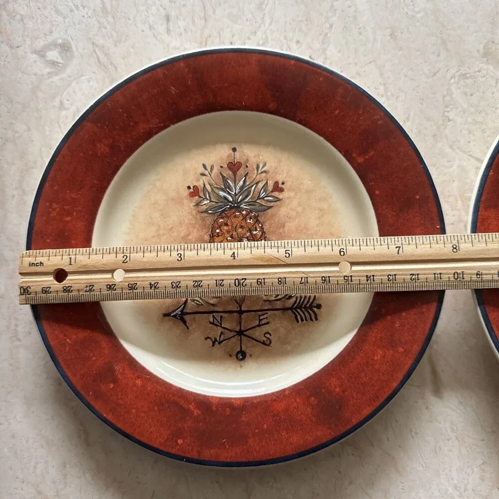 Susan Winget  Weathervane Set of 2 Salad Plates Home Collection for JC Penny